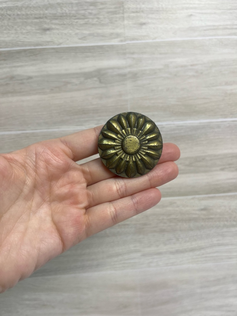 Vintage Brass Door Knob Dresser Handle Hardware